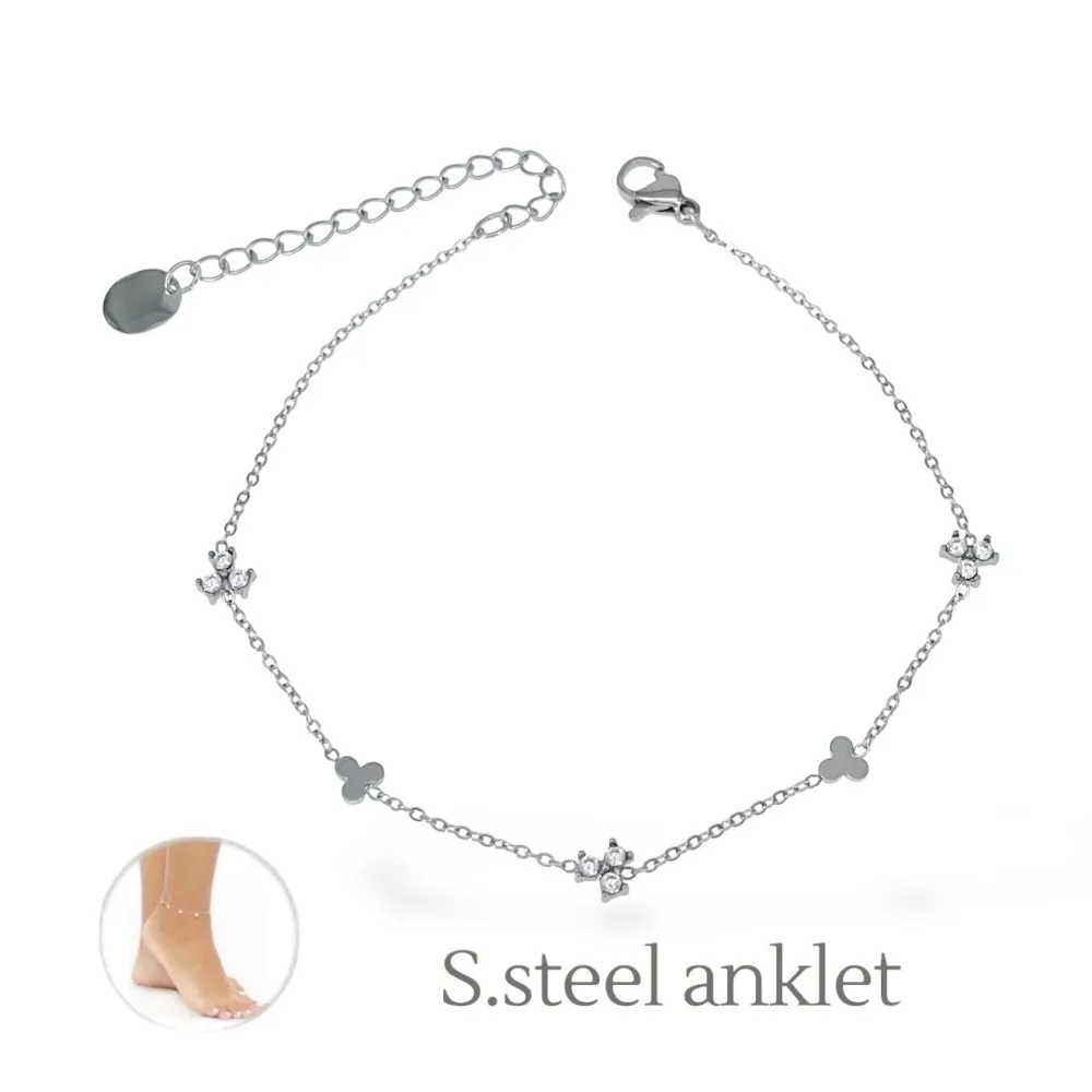 Trifoglio- Multi Pendenti Caviglie in Acciaio - CV-103-AA6818B