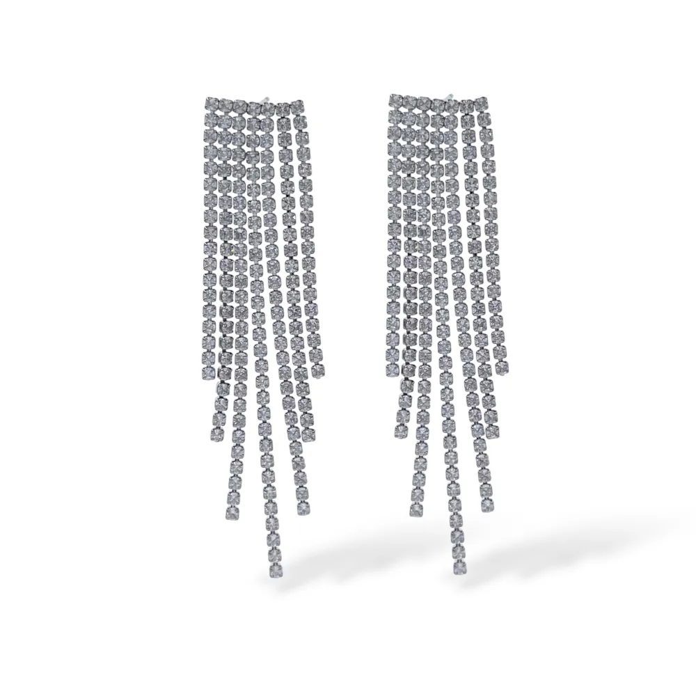 Tennis multifili-Orecchini in Acciaio - OR-413-2540 (Argento)