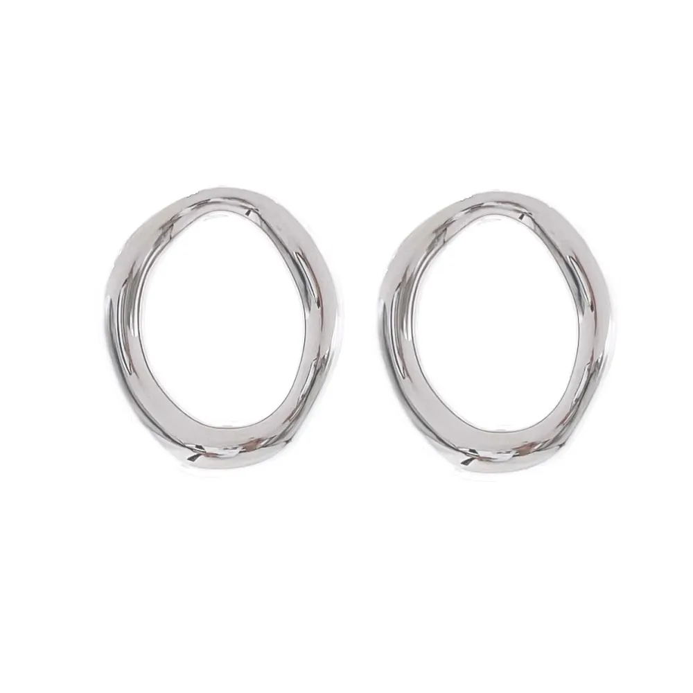 Cerchio-Orecchini in Acciaio - OR-413-771 (Argento)