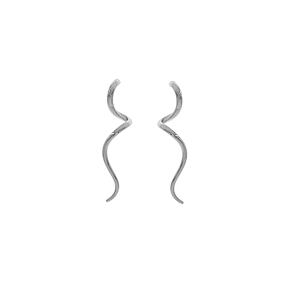 Spirale-Orecchini in Acciaio - OR-413-840 (Argento)