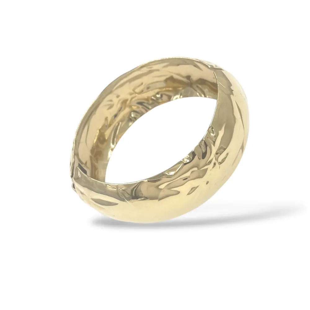[BR-103-AA6156B] Battute -Bracciale Rigido in Acciaio - BR-103-AA6156B (Oro Giallo)