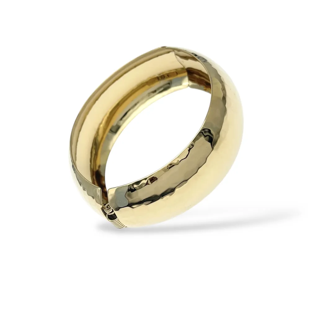 [BR-103-AA6157B] Bracciale Rigido in Acciaio - BR-103-AA6157B (Oro Giallo)