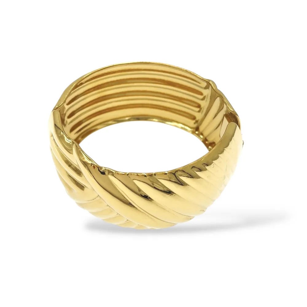 [BR-413-1052] Fascia-Bracciale in acciaio rigido - BR-413-1052 (Oro Giallo)