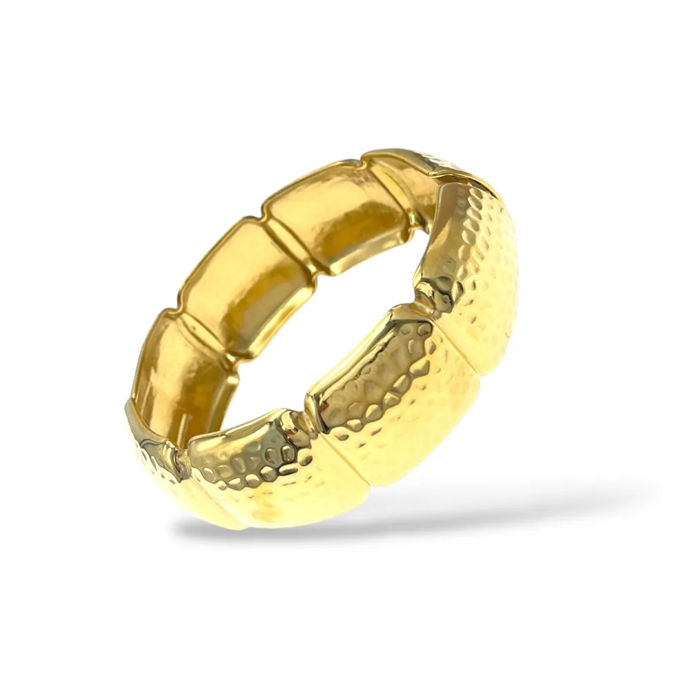 [BR-413-1081] Bracciale Rigido in Acciaio - BR-413-1081 (Oro Giallo)