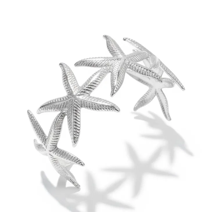 [BR-413-1217] Stella marina - Bracciale Rigido in Acciaio - BR-413-1217 (Argento)
