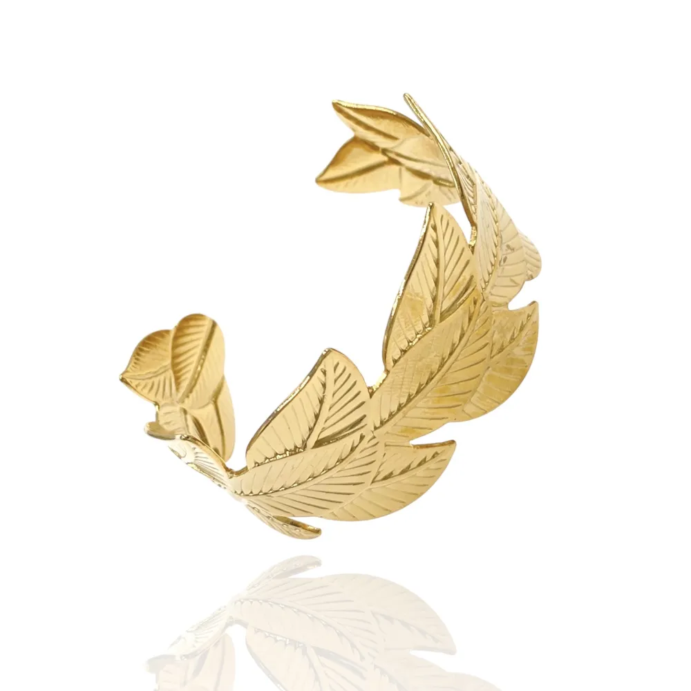 Foglie-Bracciale Rigido in Acciaio - BR-413-300