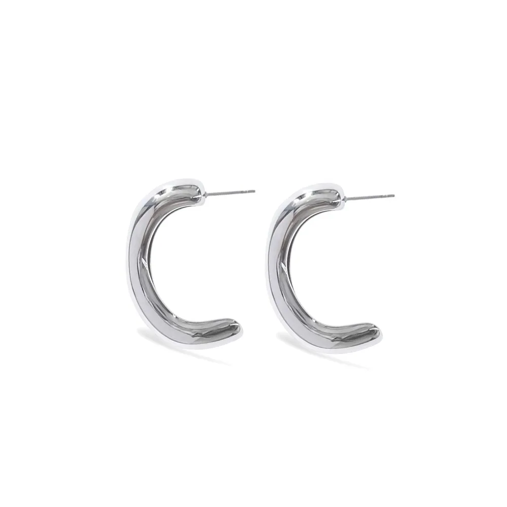 Curva-Orecchini Moda in Acciaio - OR-413-302