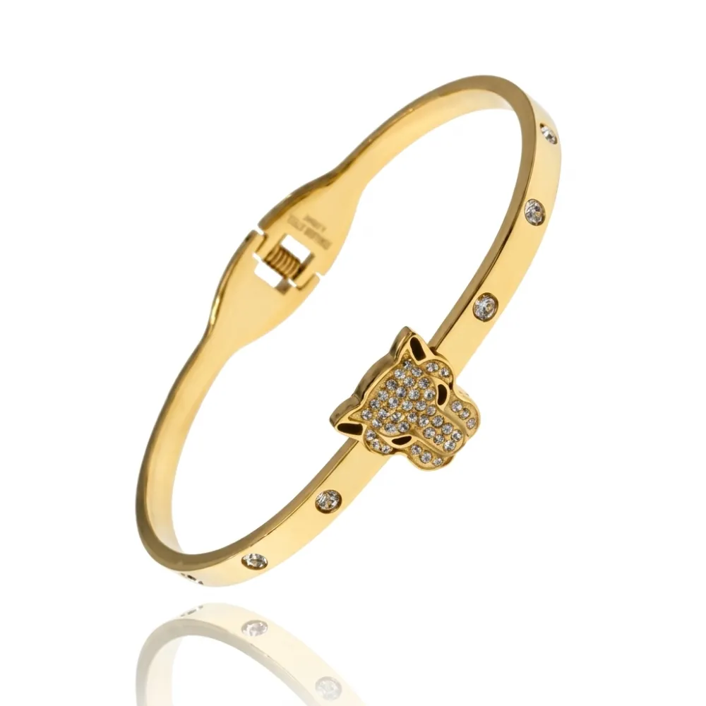 Pantera-Bracciale Rigido in Acciaio - BR-413-1642