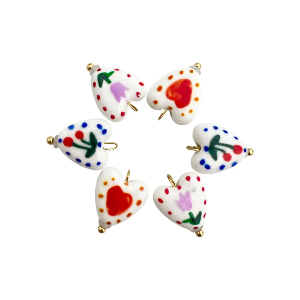[DIY-413-39] Cuore -Accessori personalizzati DiY Ciondoloni acciaio smalto - DIY-413-39