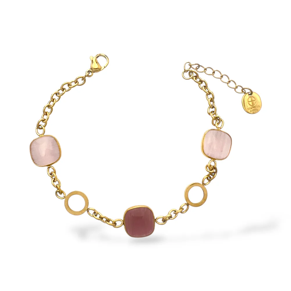 Quadrato-Bracciale Moda in Acciaio - BR-103-AA6760B