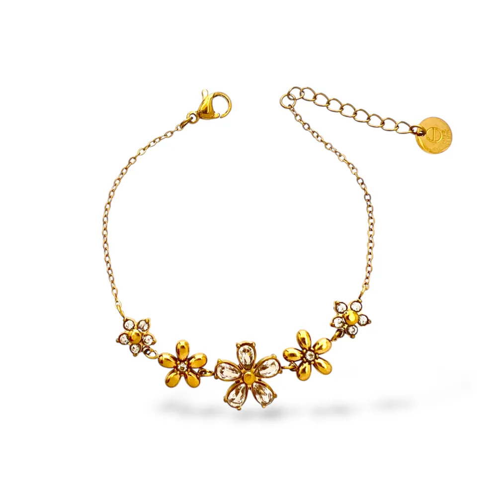 Fiore -Bracciale in Acciaio - BR-795-15243 (Bianco/Oro)