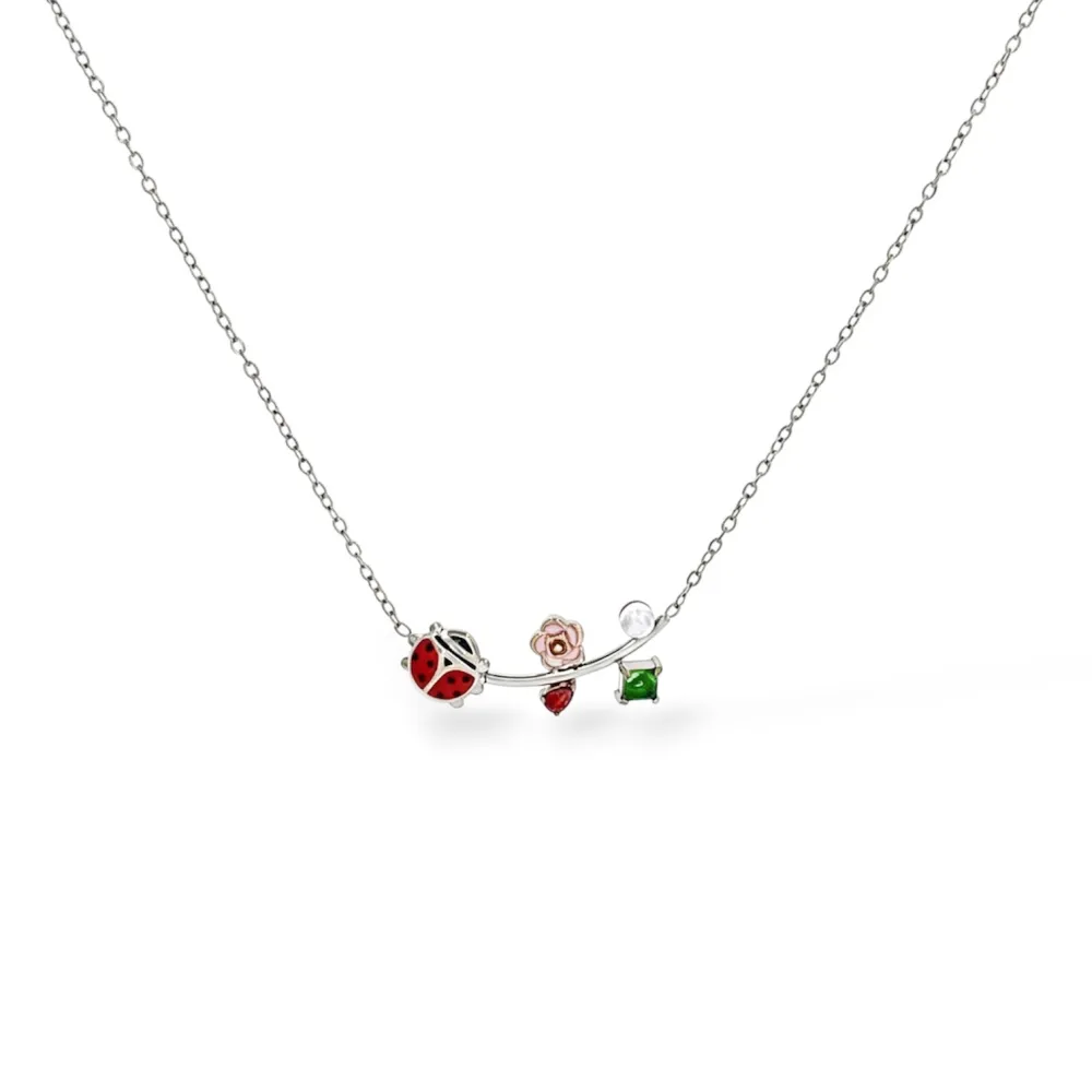 Coccinella -Collana Corta in Acciaio - CAC-795-10600 (Argento)