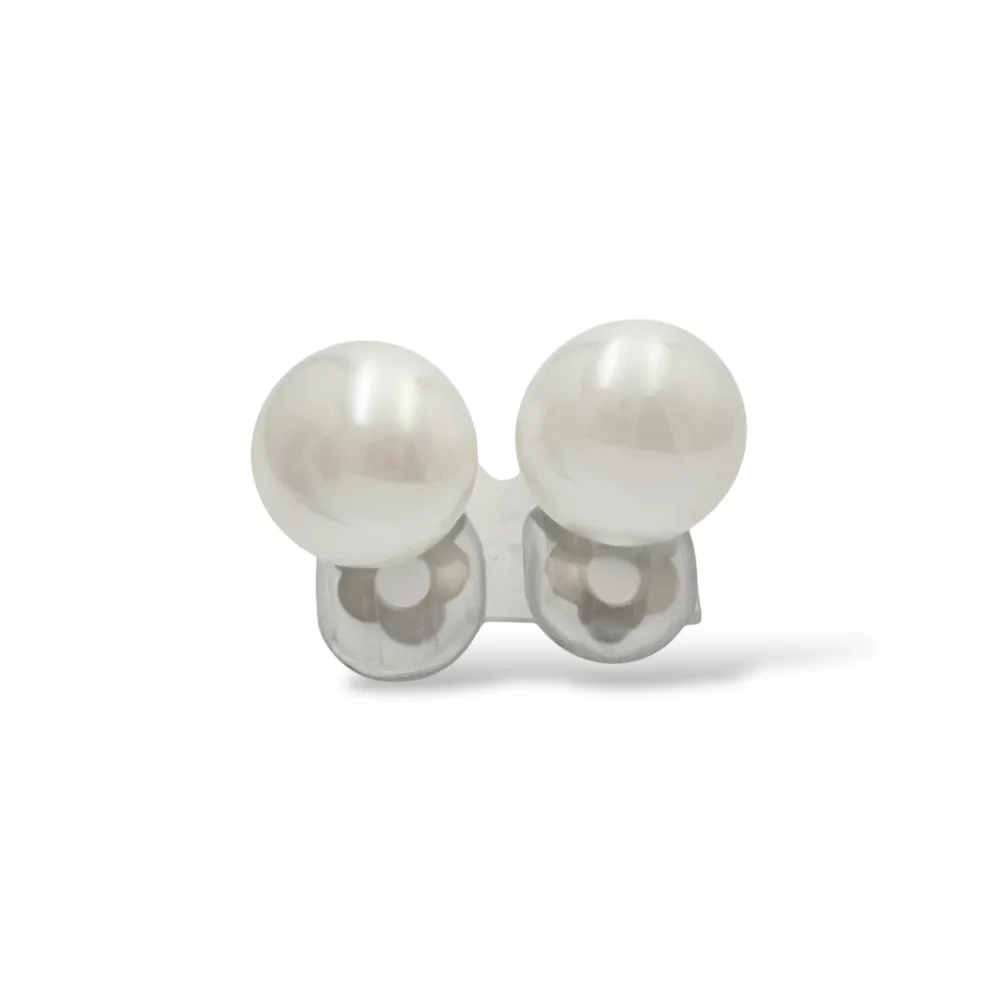 Perla di conchiglia - clip in acciaio - OR-506-498/12mm