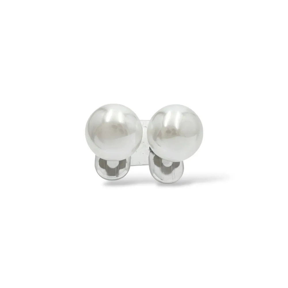 Perla di conchiglia - clip in acciaio - OR-506-498/14mm