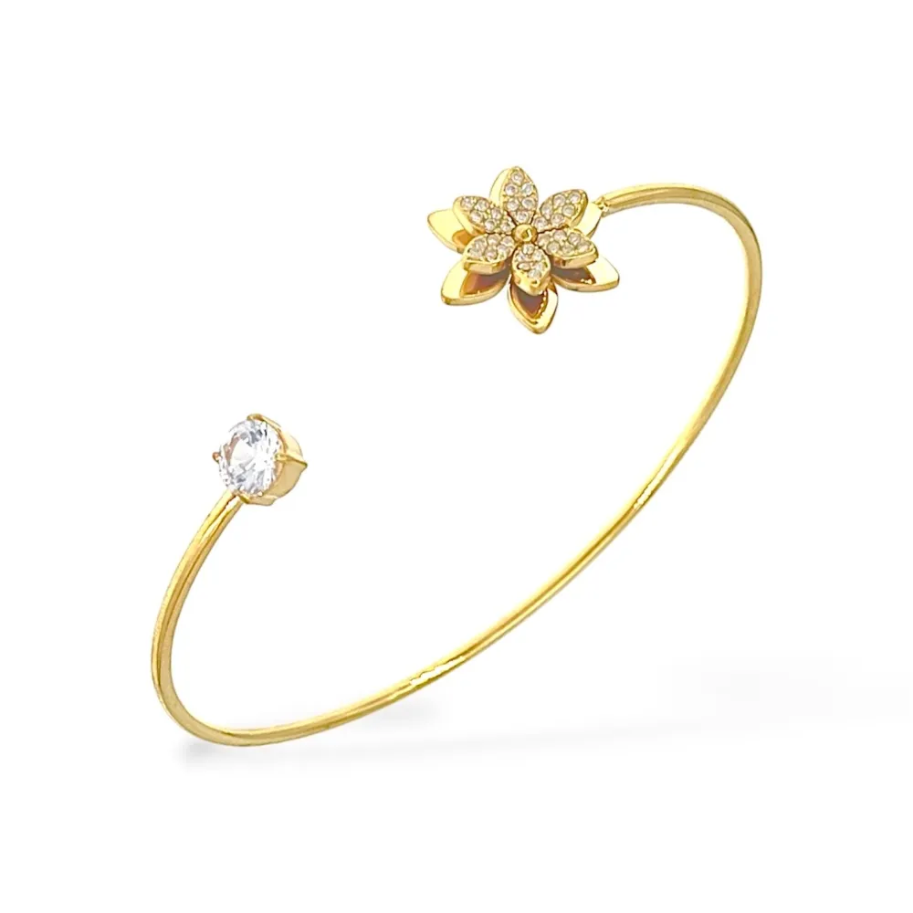 Fiore-Bracciale Rigido in Acciaio - BAR-103-AA6780B