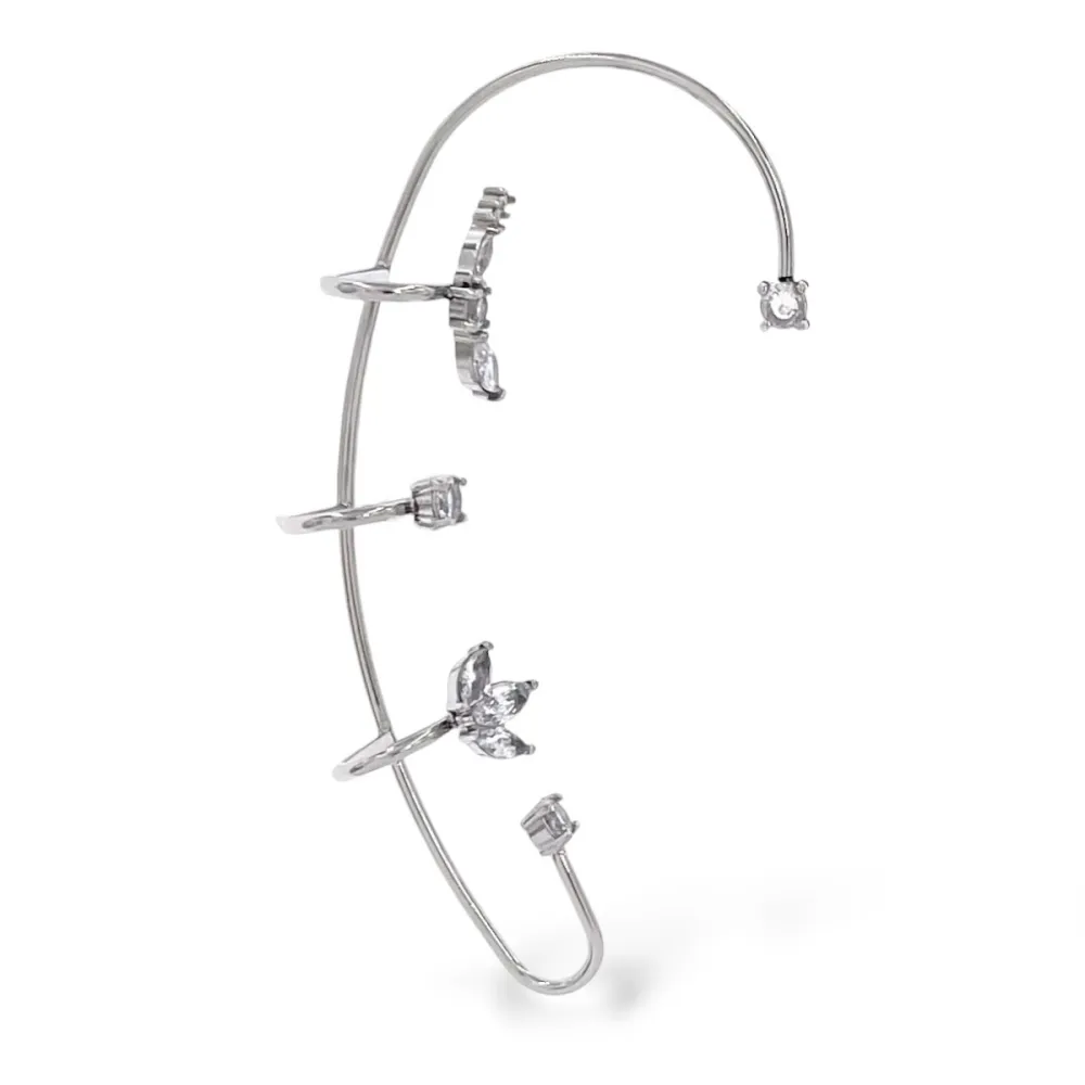Earcuff in Acciaio con zirconi - OR-795-22508