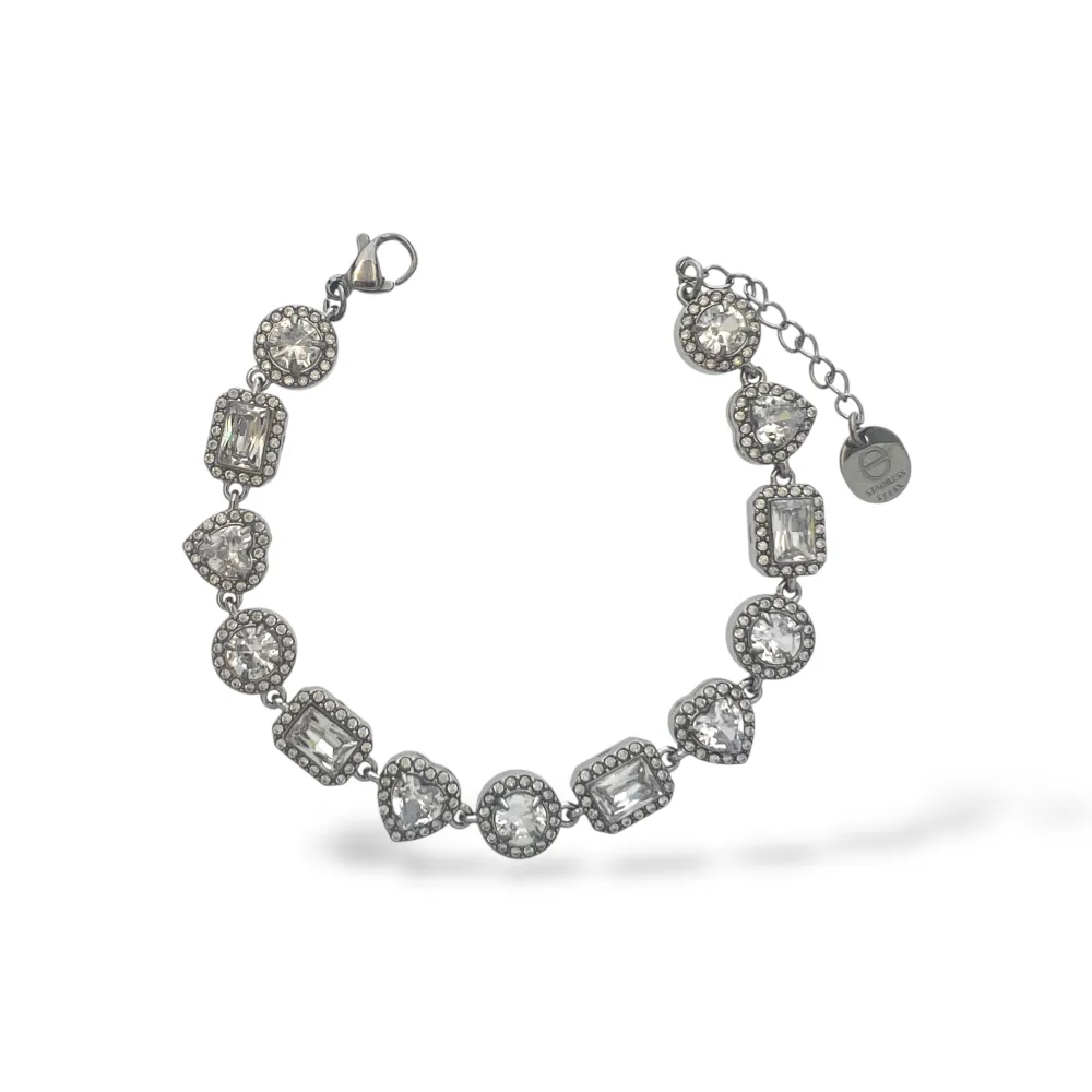 Tondo, Rettangolo, Cuore-Bracciale Moda - BR-103-AA7112B