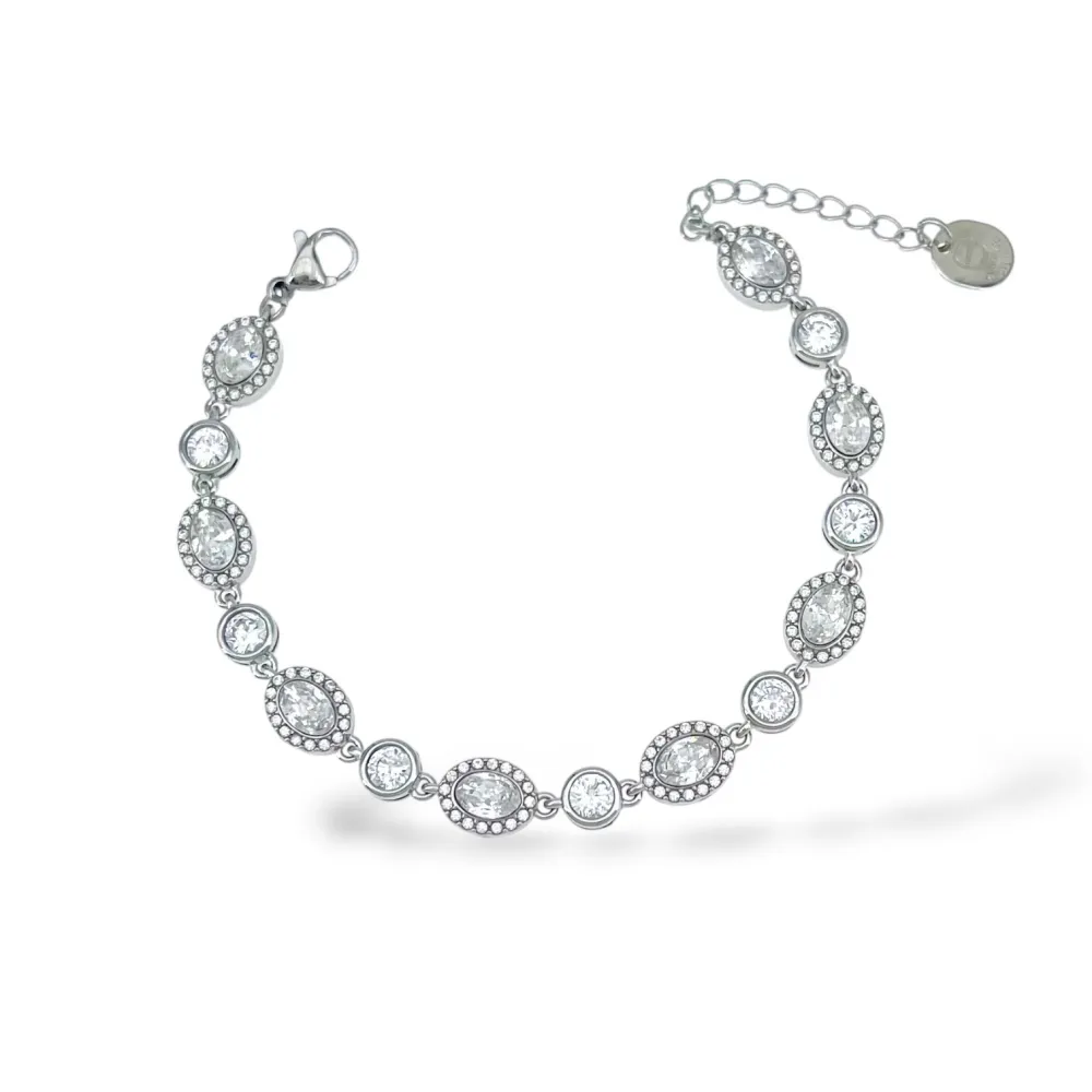 Ovale e punto luce-Bracciale Moda - BR-103-AA7115B