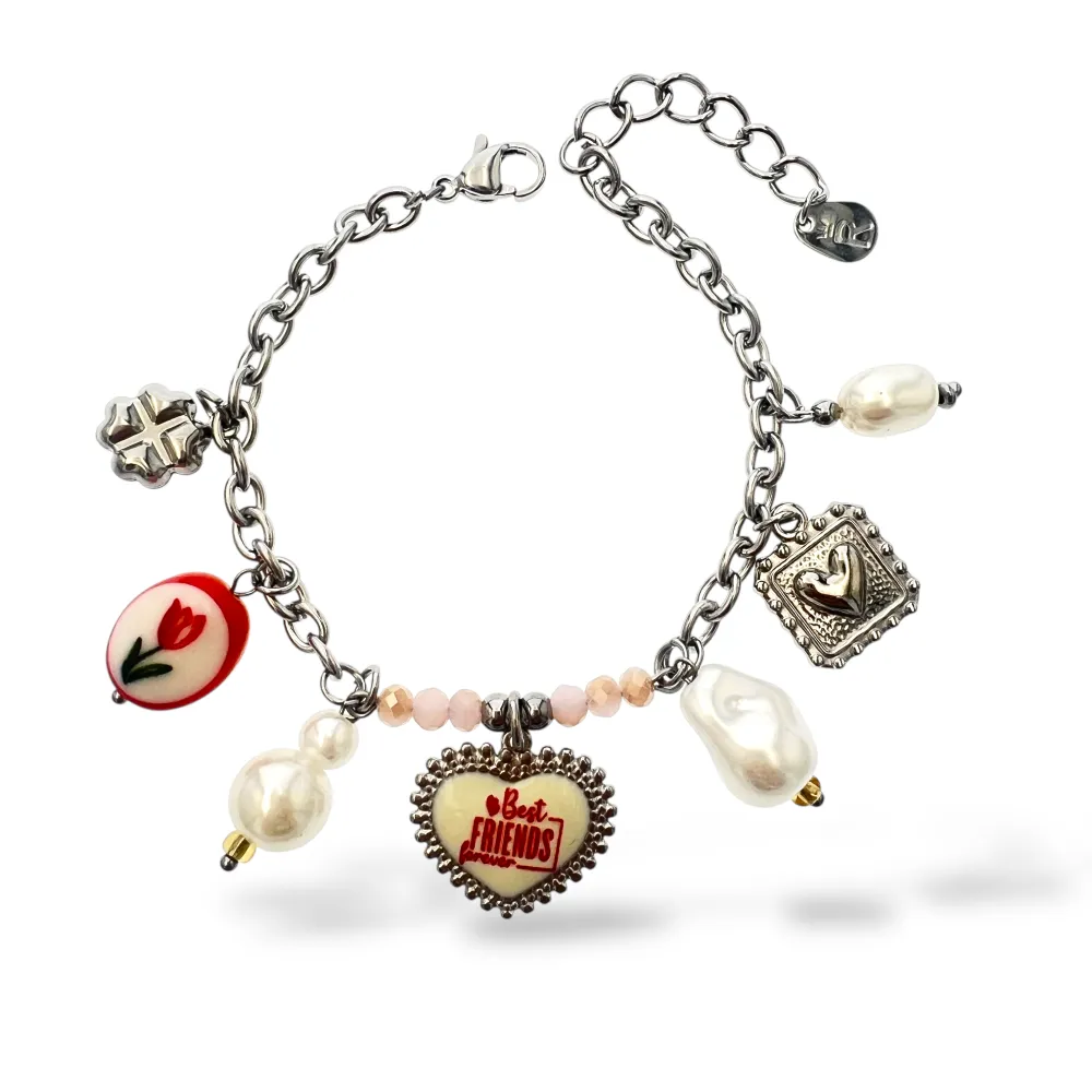 Best Friend -Bracciale in Acciaio - BR-732-700 (Argento)