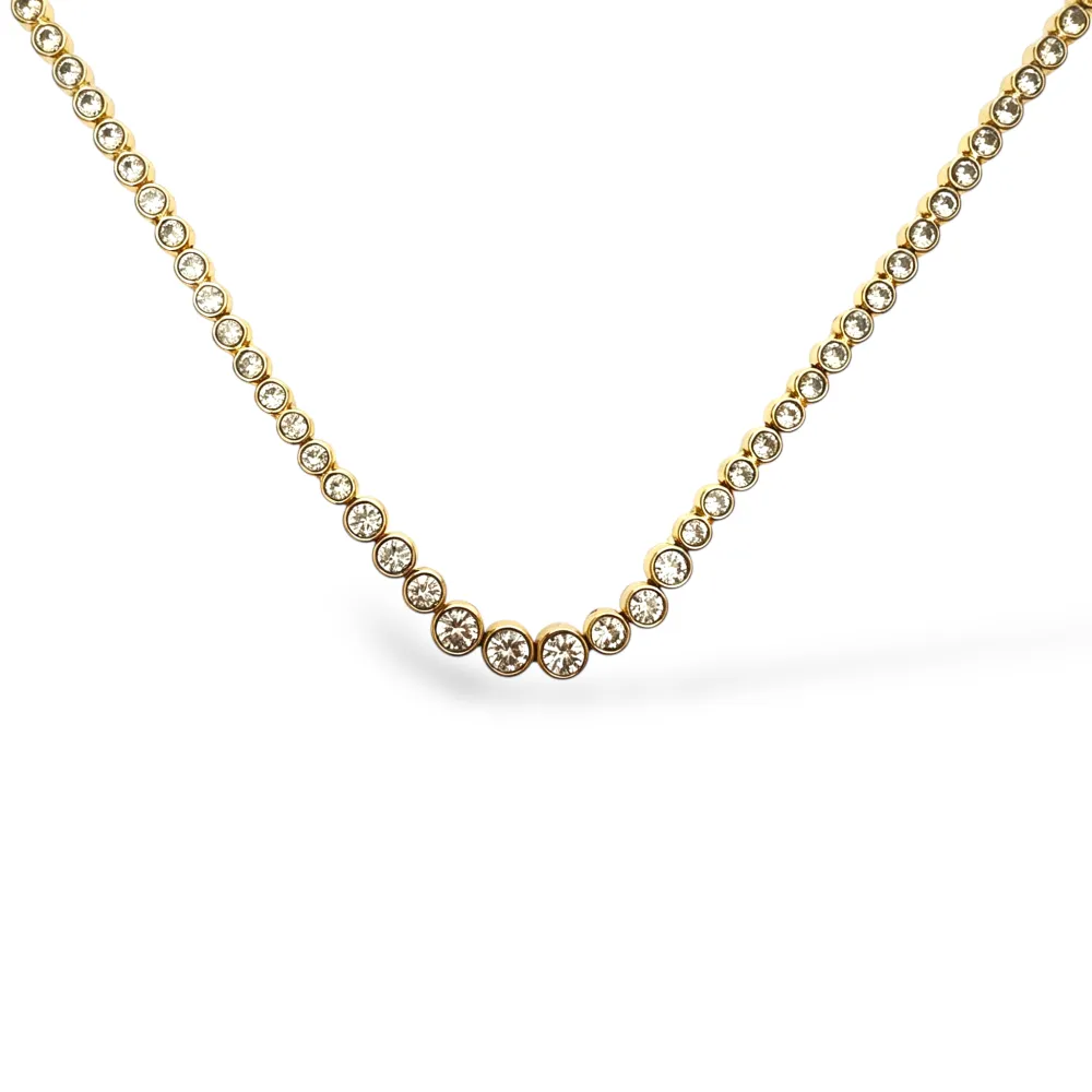 Punti Luce-Collana Corta in Acciaio - CL-103-AA7175N (Bianco/Oro)