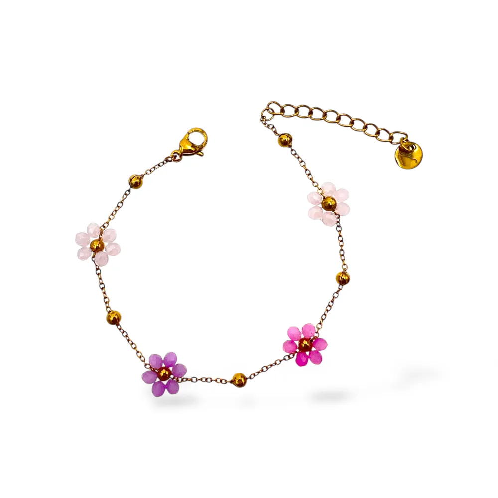 Fiori -Bracciale in Acciaio - BAC-791-22 (Viola)