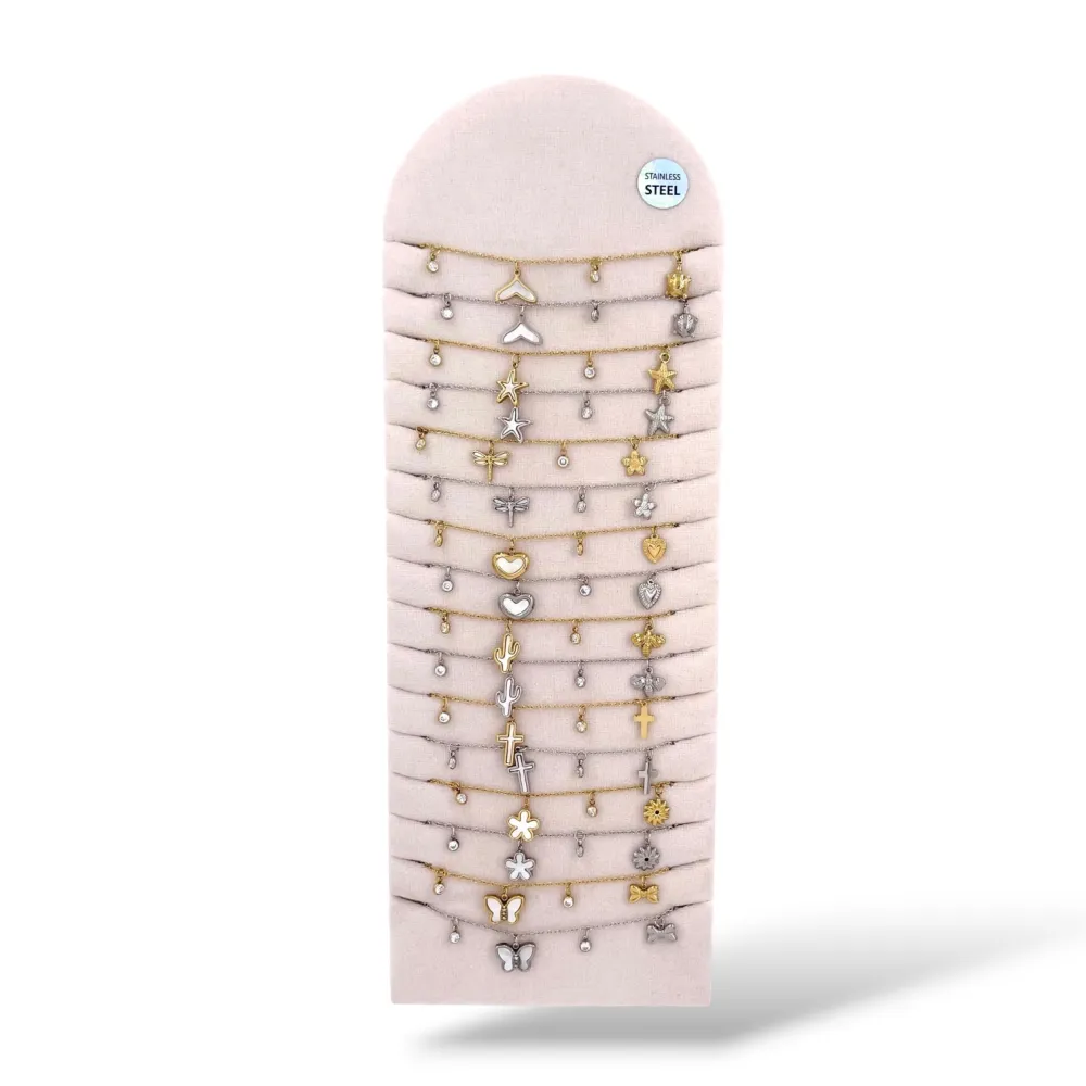 Mix punti luce-16pz Bracciali  in Acciaio - BPA-413-3271