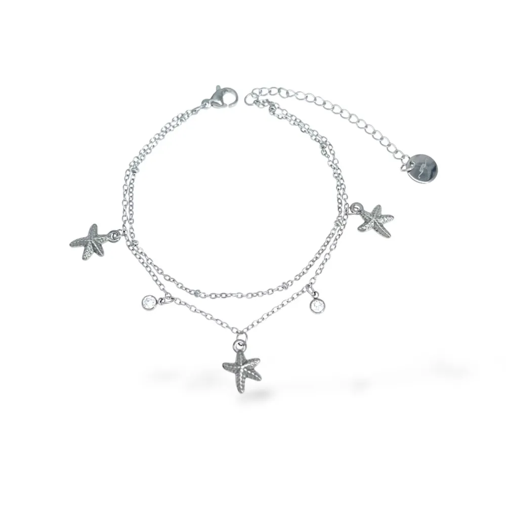 Stella marina-Bracciale in acciaio - BR-413-3267 (Argento)