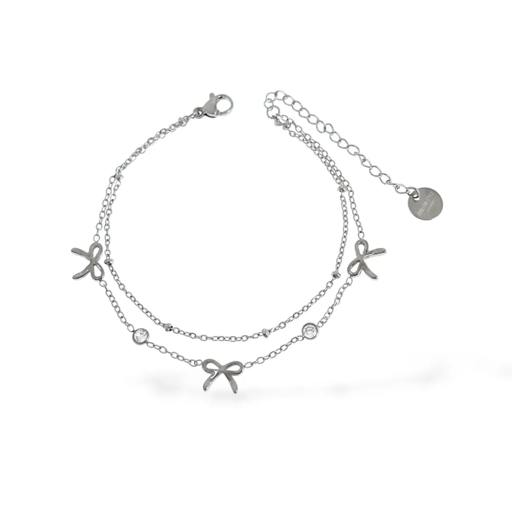 Fiocco-Bracciale in acciaio - BR-413-3268 (Argento)