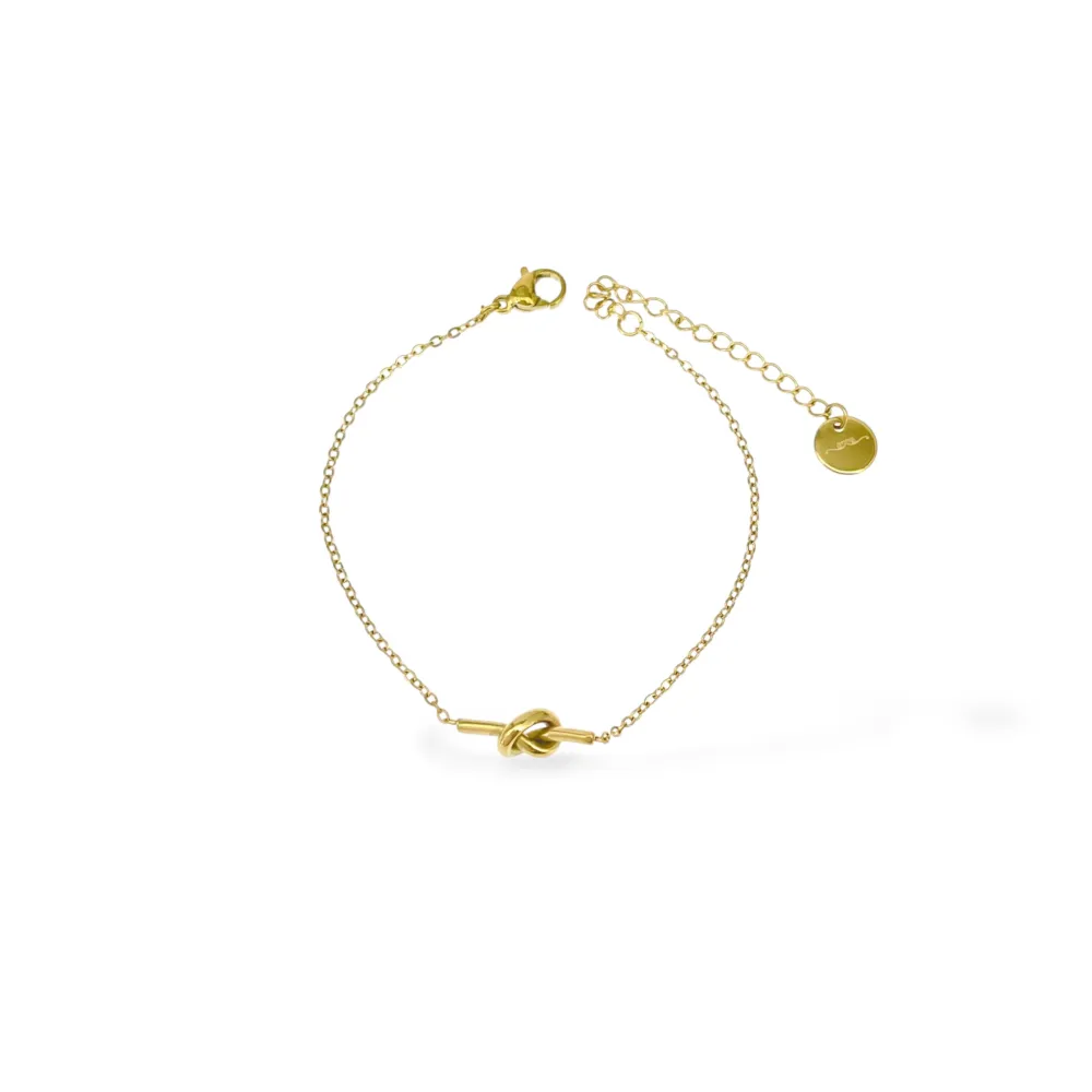 Nodo-Bracciale in Acciaio - BR-413-3293 (Oro Giallo)