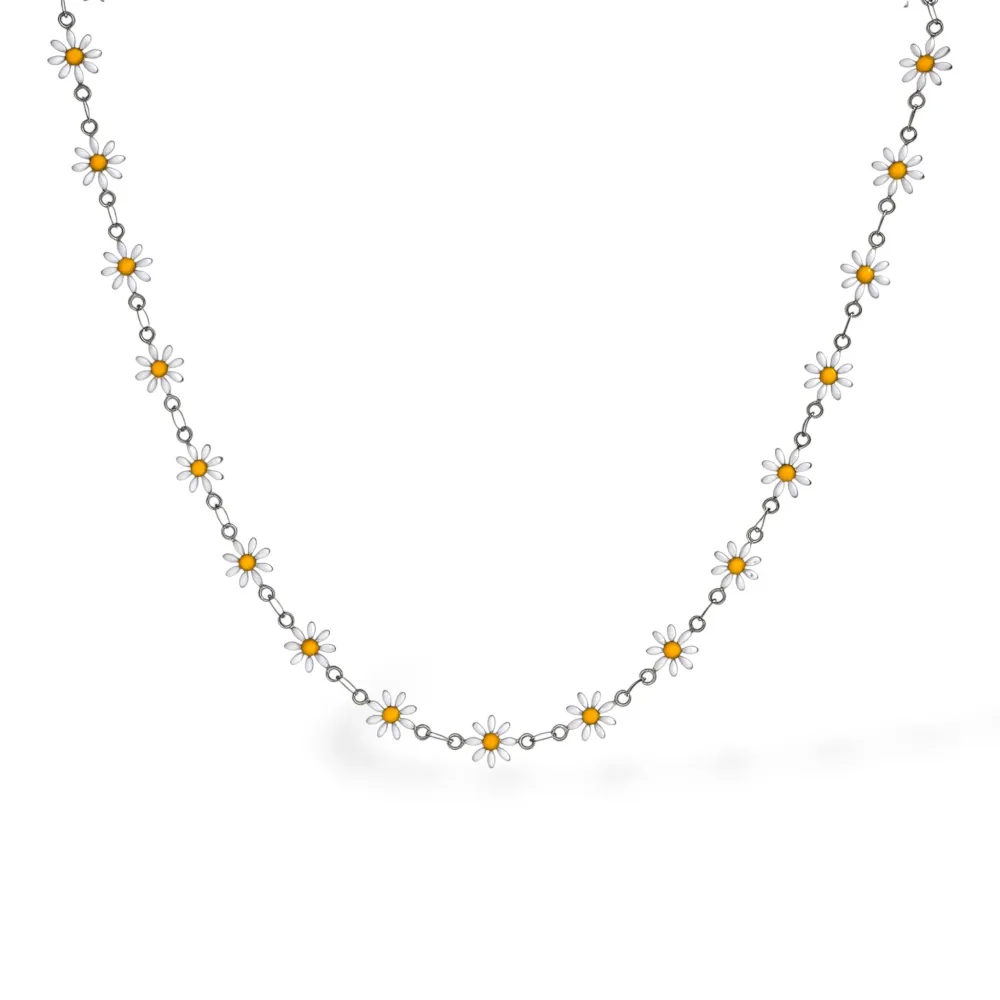 Margherite-Collana corta in Acciaio - CL-413-3818