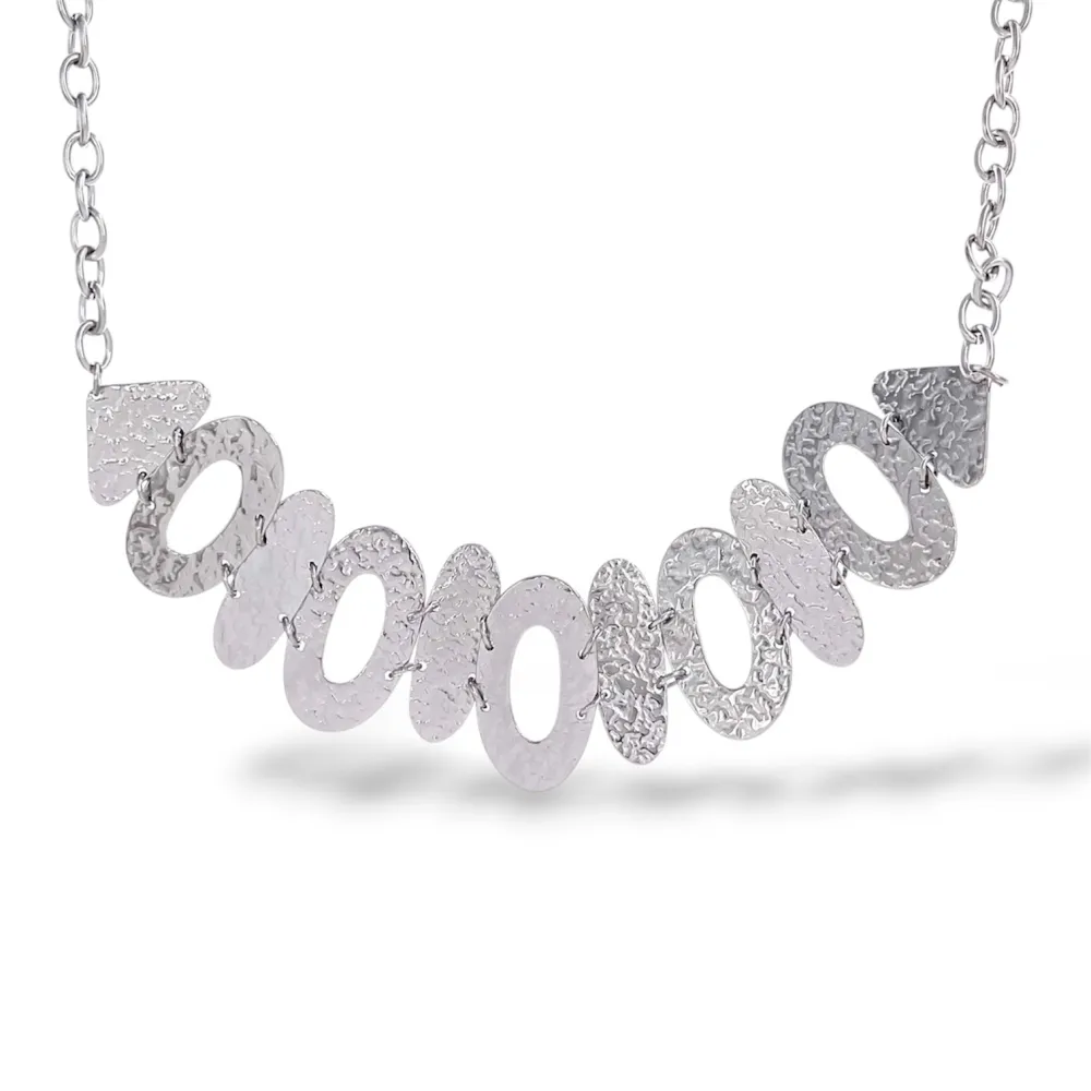 [CL-794-158] Cerchio-Collana corta in Acciaio - CL-794-158 (Argento)