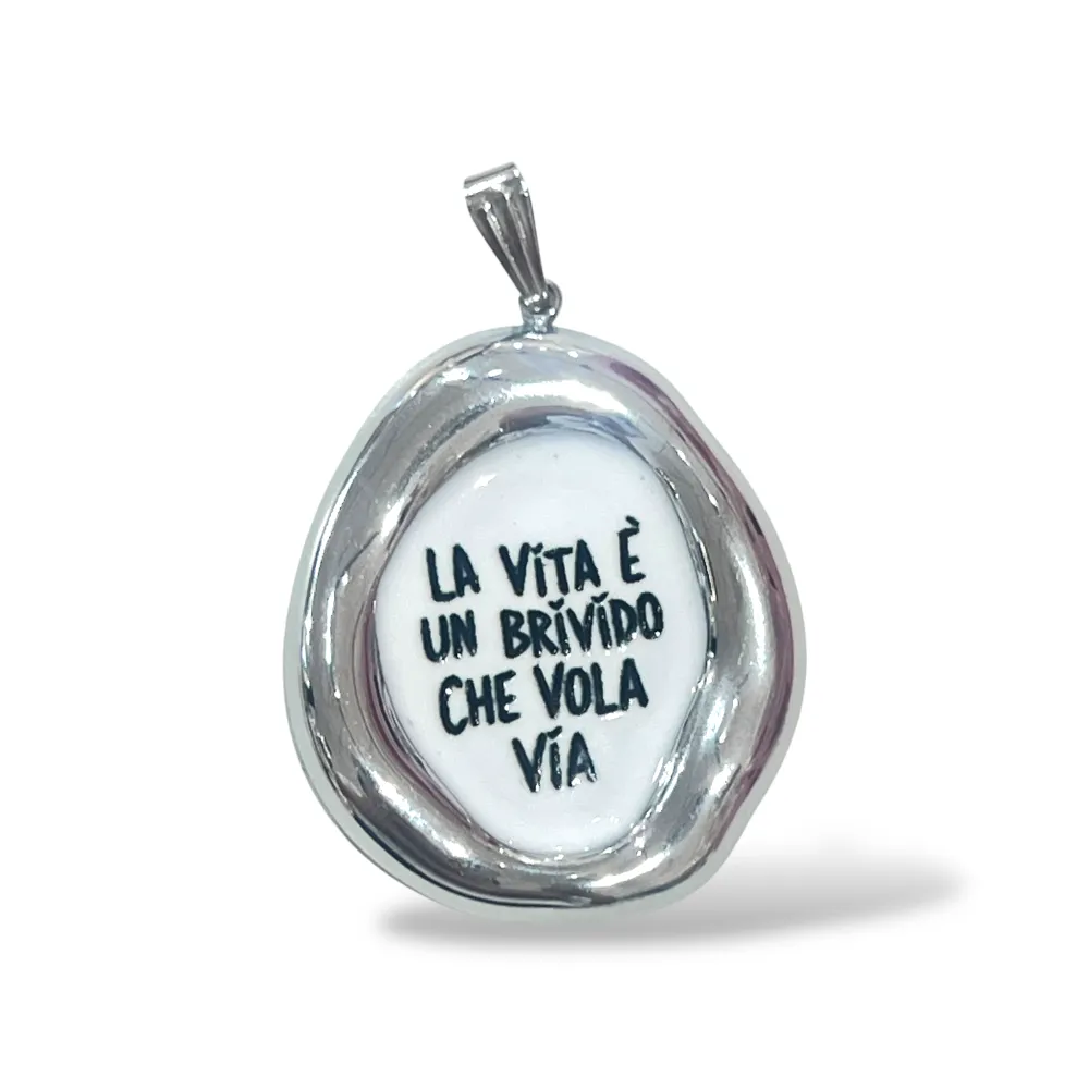 La vita è un brivido che vola via-Ciondolo/Charms in Acciaio - DIY-732-19