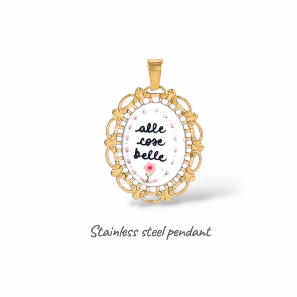 [DIY-732-2] Alle cosa belle-Ciondolo/Charms in Acciaio - DIY-732-2