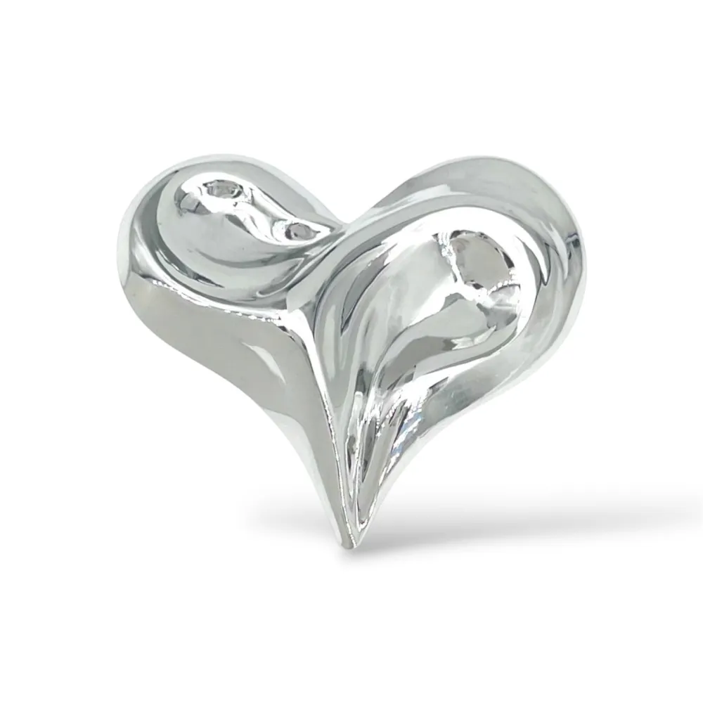 Cuore-Spilla in Acciaio Liscio - SP-744-35
