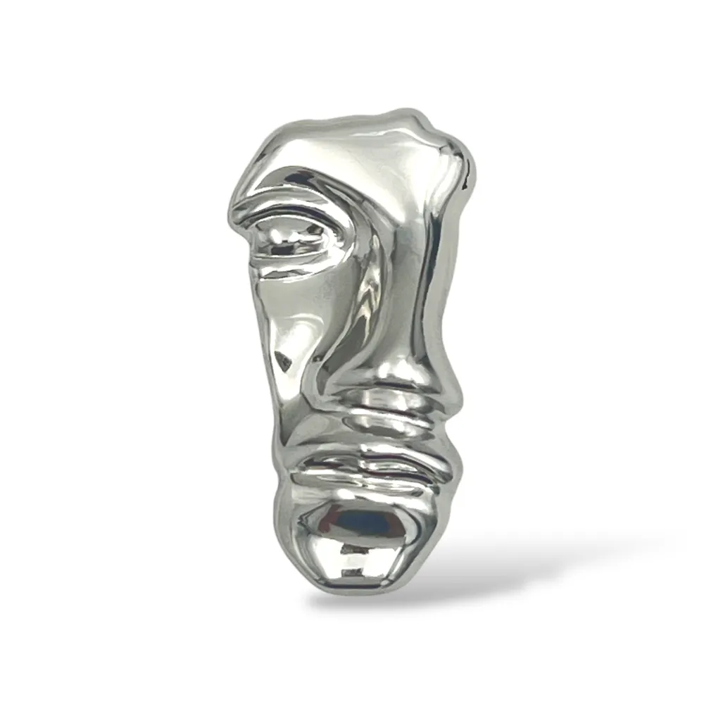[SP-744-41] Faccia-Spilla in Acciaio Liscio - SP-744-41 (Argento)