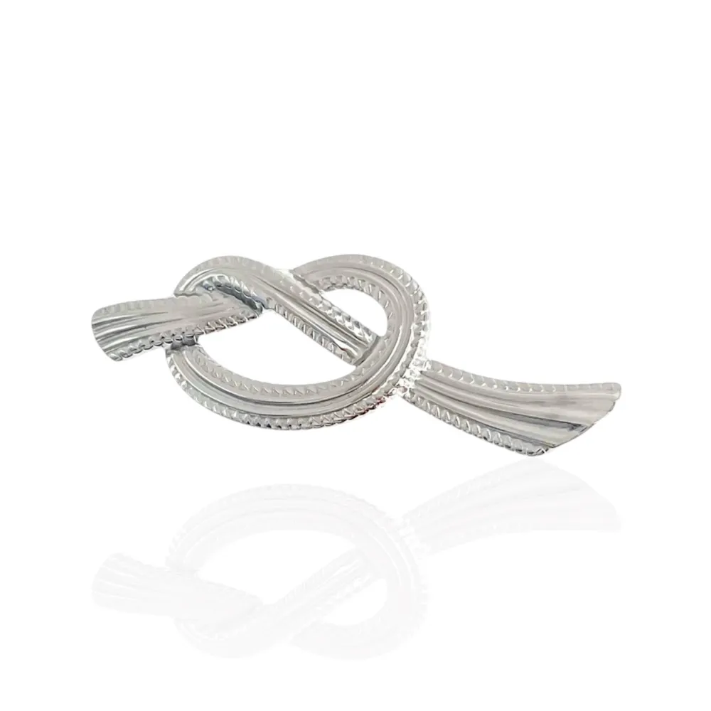 [SP-744-45] Nodo-Spilla in Acciaio Liscio - SP-744-45 (Argento)