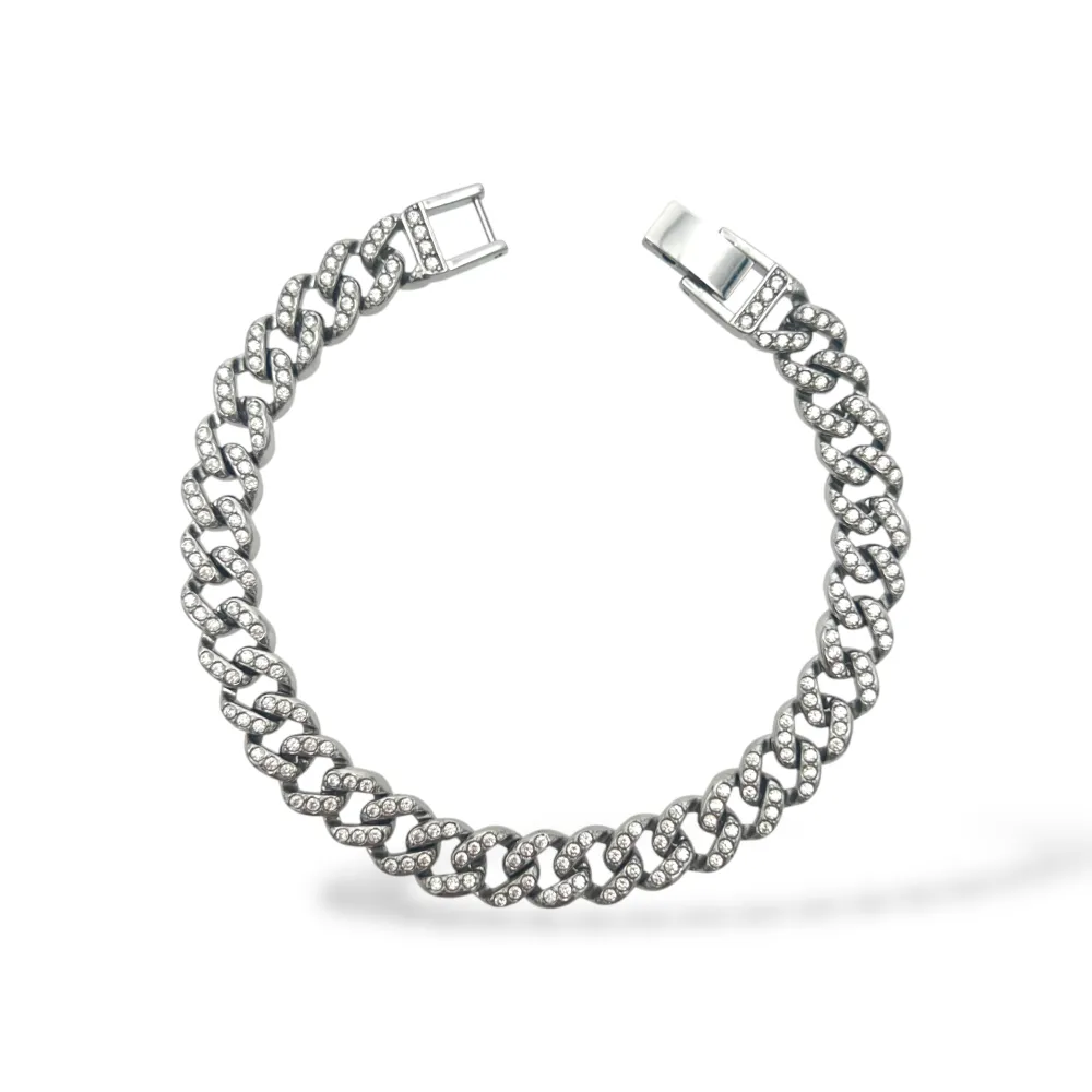 Catena - Bracciale in acciaio - BR-103-AA6841B (Argento)