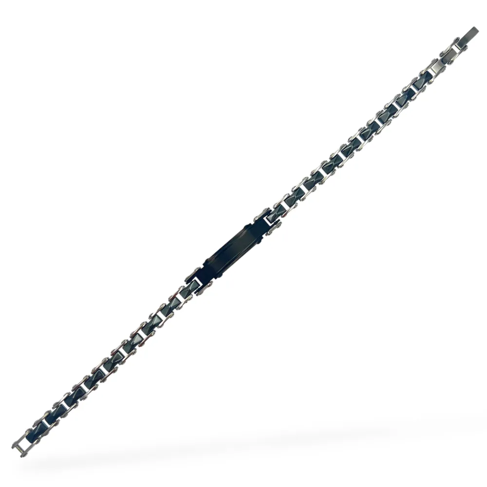 [BR-600-H438] Semplice-Bracciale in Acciaio da Uomo - BR-600-H438