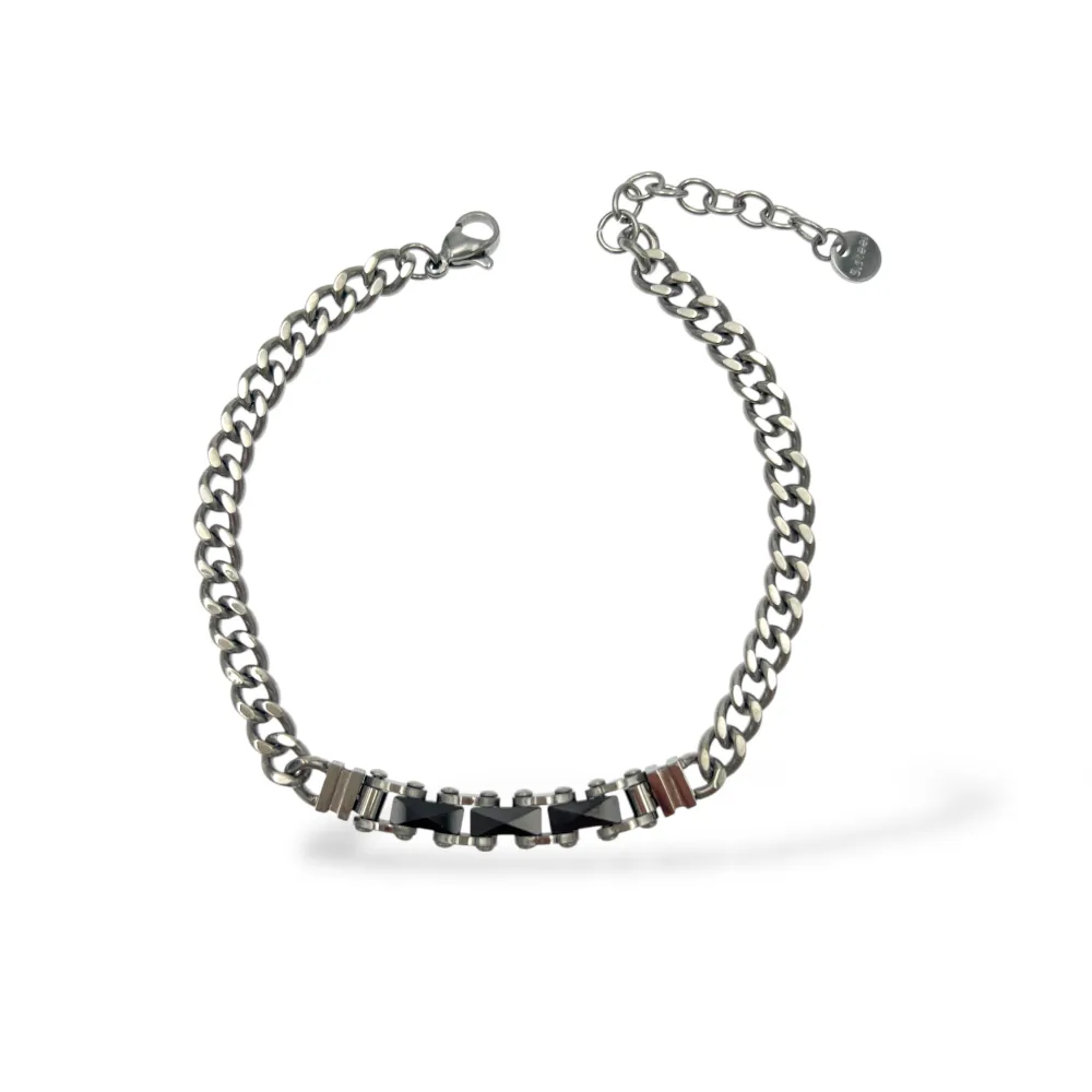 Catena-Bracciale in Acciaio da Uomo - BR-600-H444