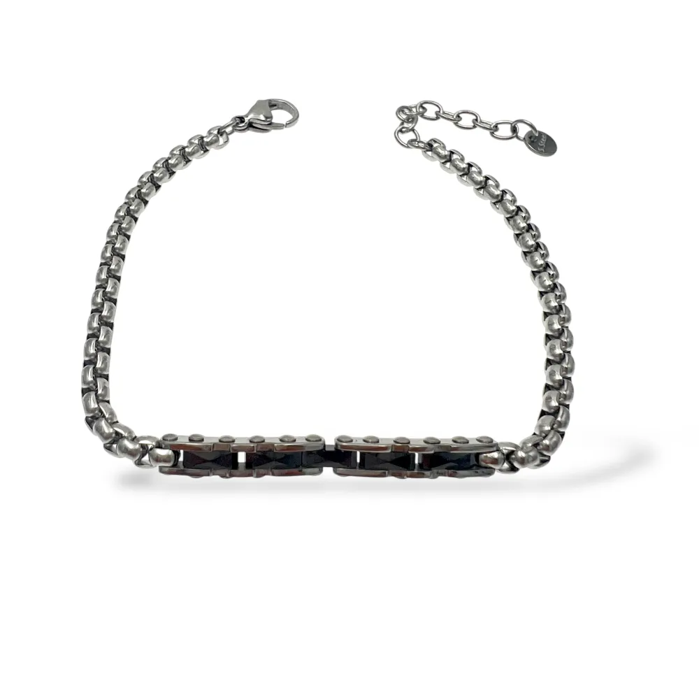 [BR-600-H445A] Catena-Bracciale in Acciaio da Uomo - BR-600-H445A