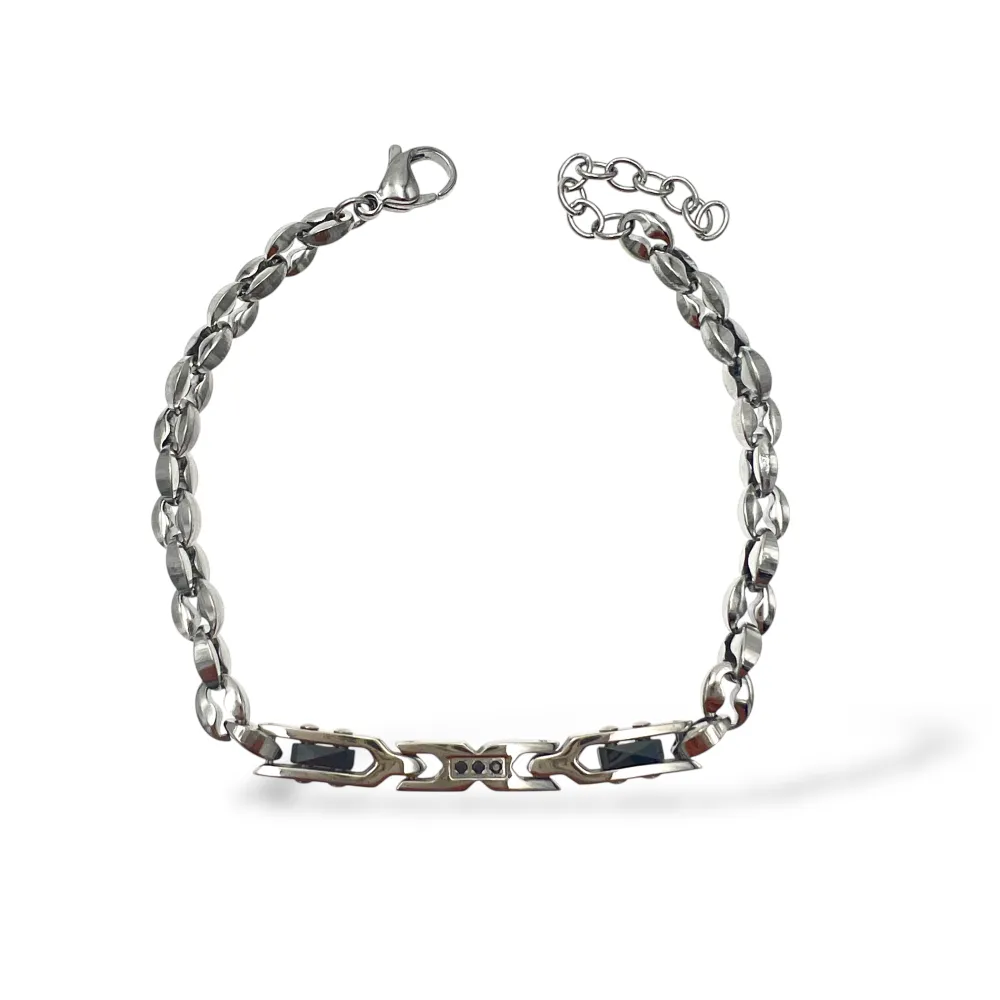 Catena-Bracciale in Acciaio da Uomo - BR-600-H446