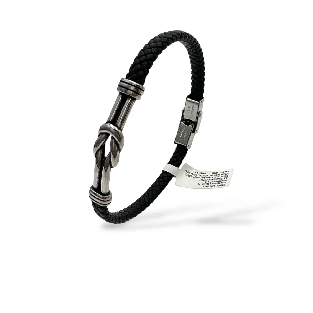 Treccia-Bracciale in Acciaio da Uomo - BR-600-H454S