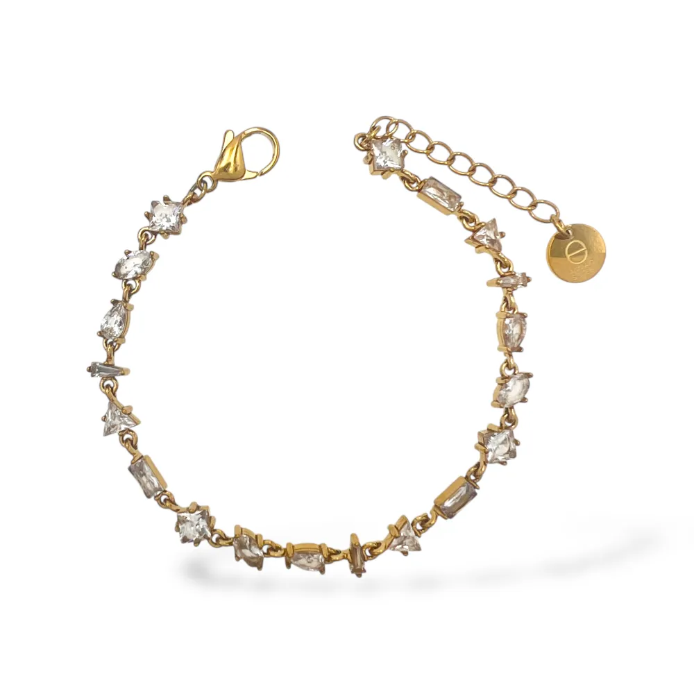 Multiforme -Bracciale in Acciaio - BR-795-17128 (Bianco/Oro)