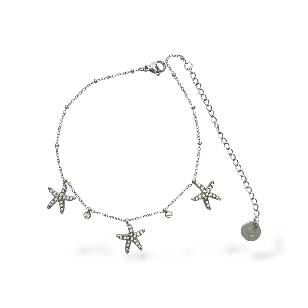 Stella marina e punto luce-Multi Pendenti Caviglie in Acciaio - CA-795-0353