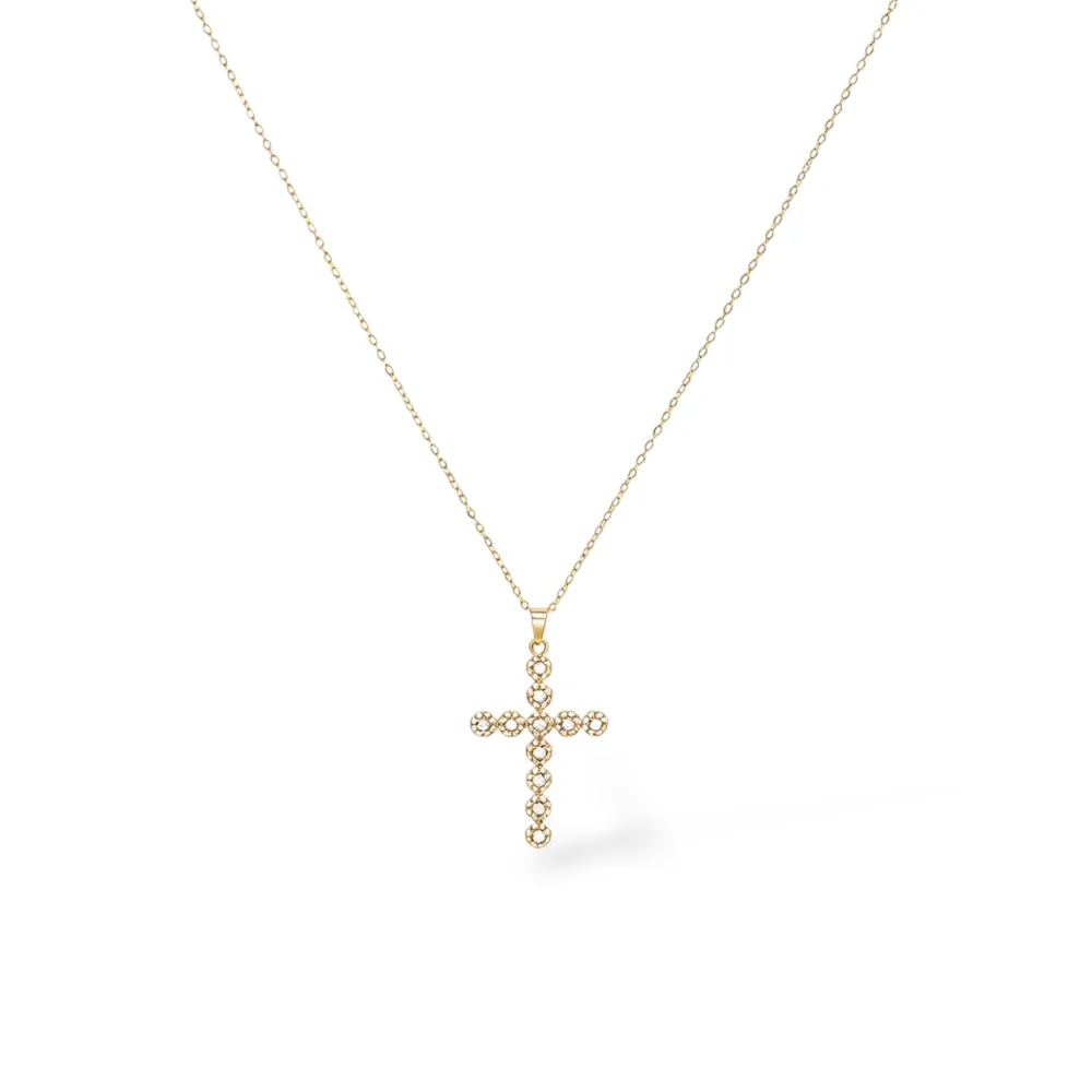Croce Grande-Collana Corta in Acciaio - CL-103-AA6602N