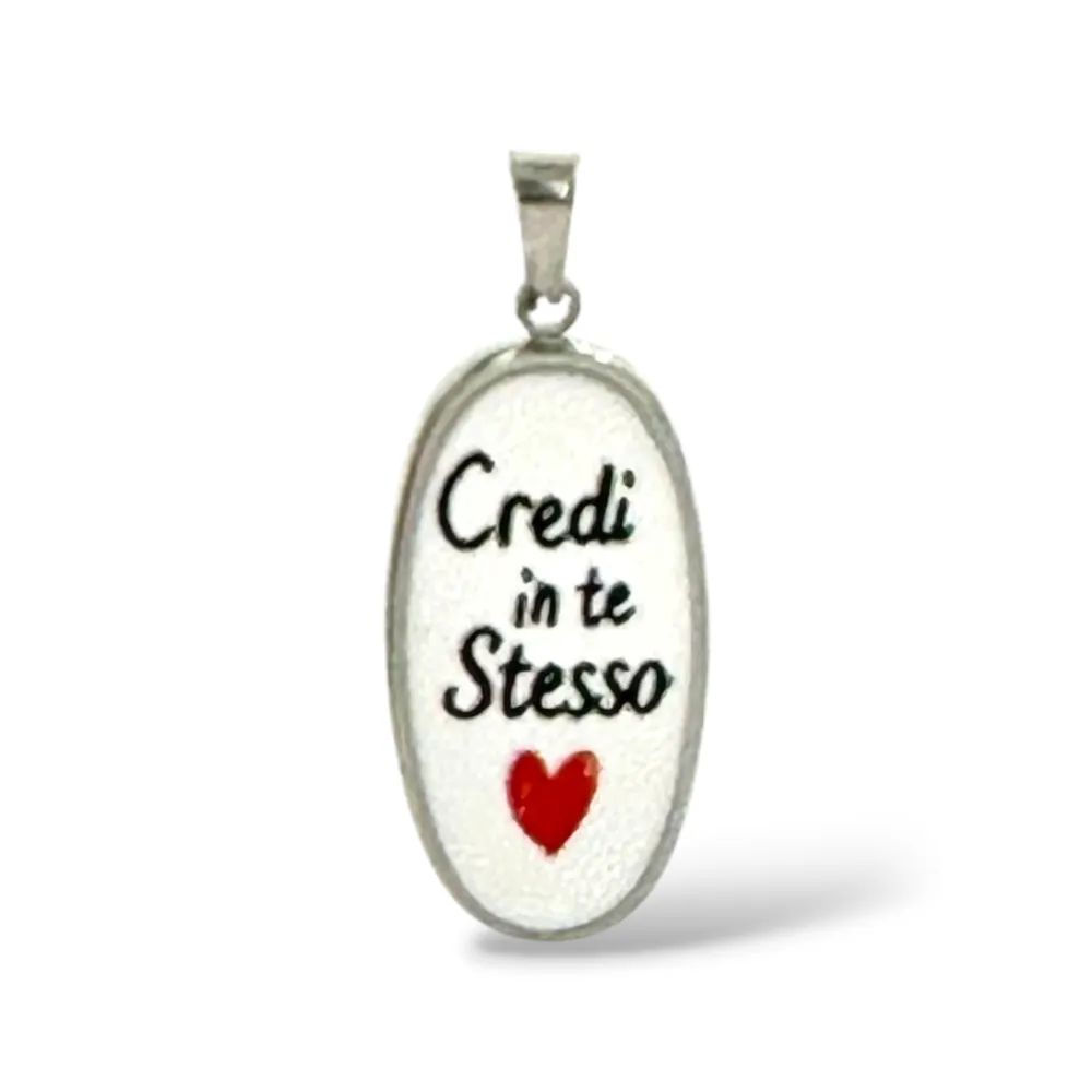 Credi in te stesso-Ciondolo/Charms in Acciaio - DIY-732-30