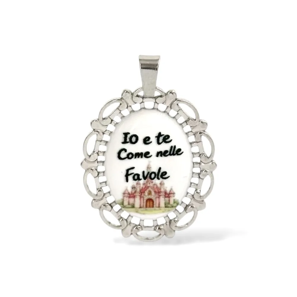 Io e Te come nelle favole-Ciondolo/Charms in Acciaio - DIY-732-35