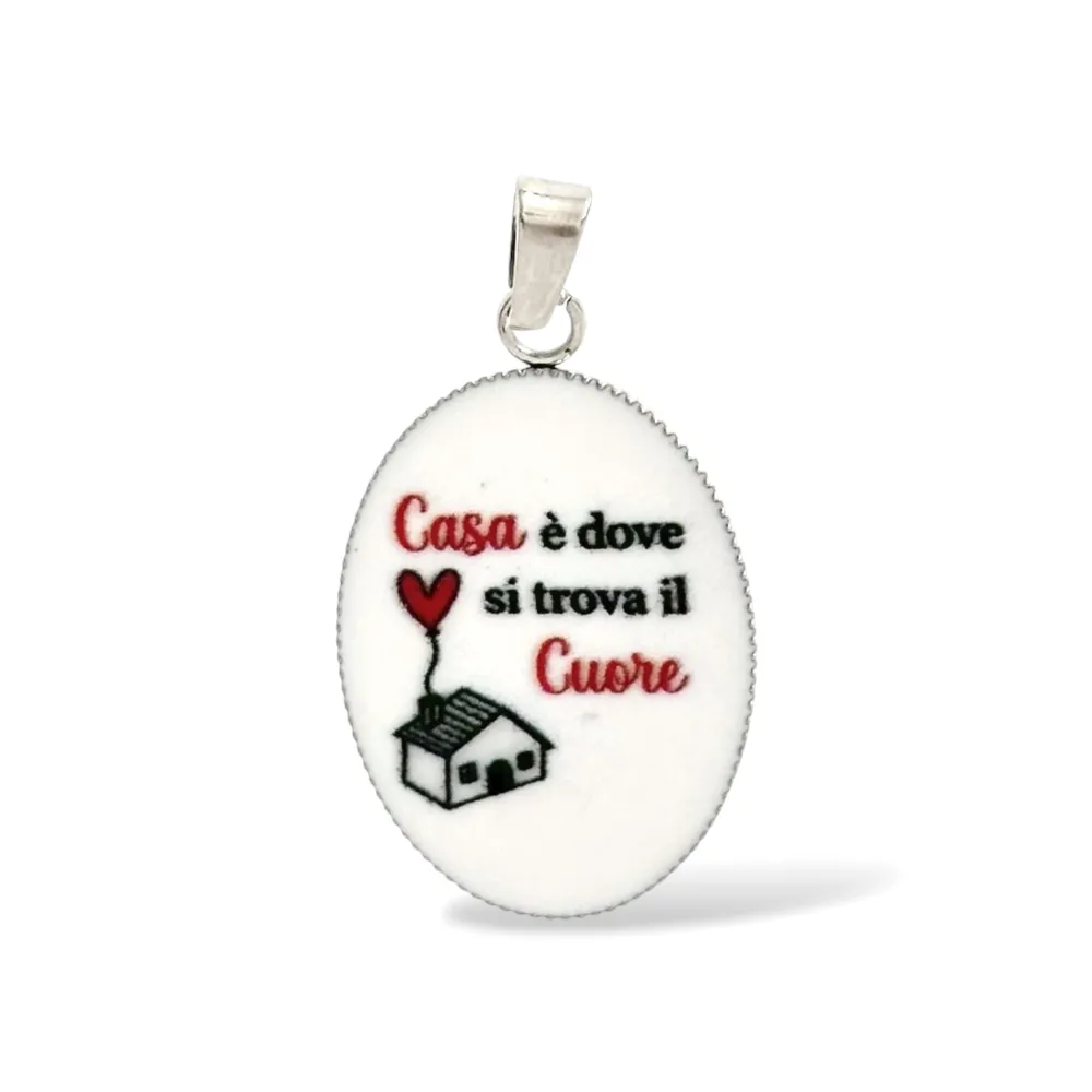 Casa è dove si trova il cuore-Ciondolo/Charms in Acciaio - DIY-732-38