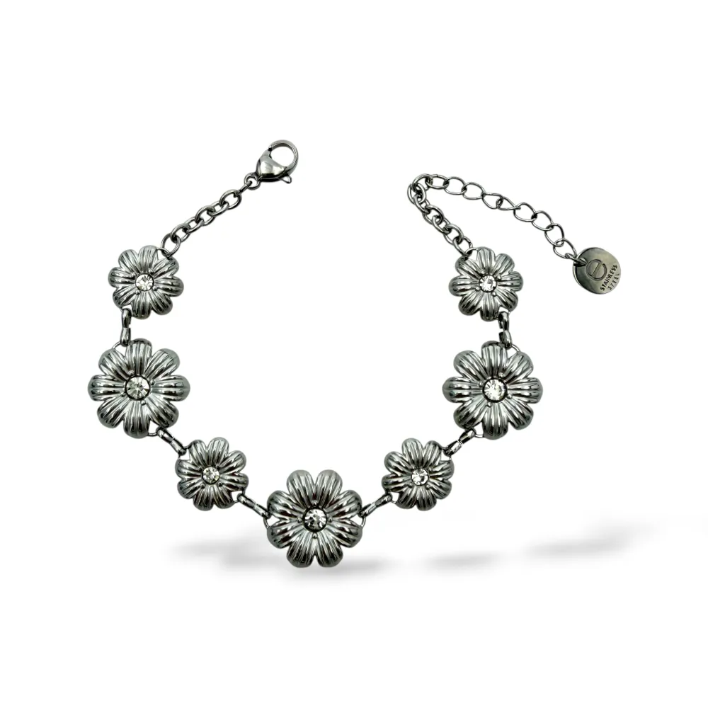 [BR-103-AA7448B] Girasole-Bracciale in Acciaio - BR-103-AA7448B (Argento)