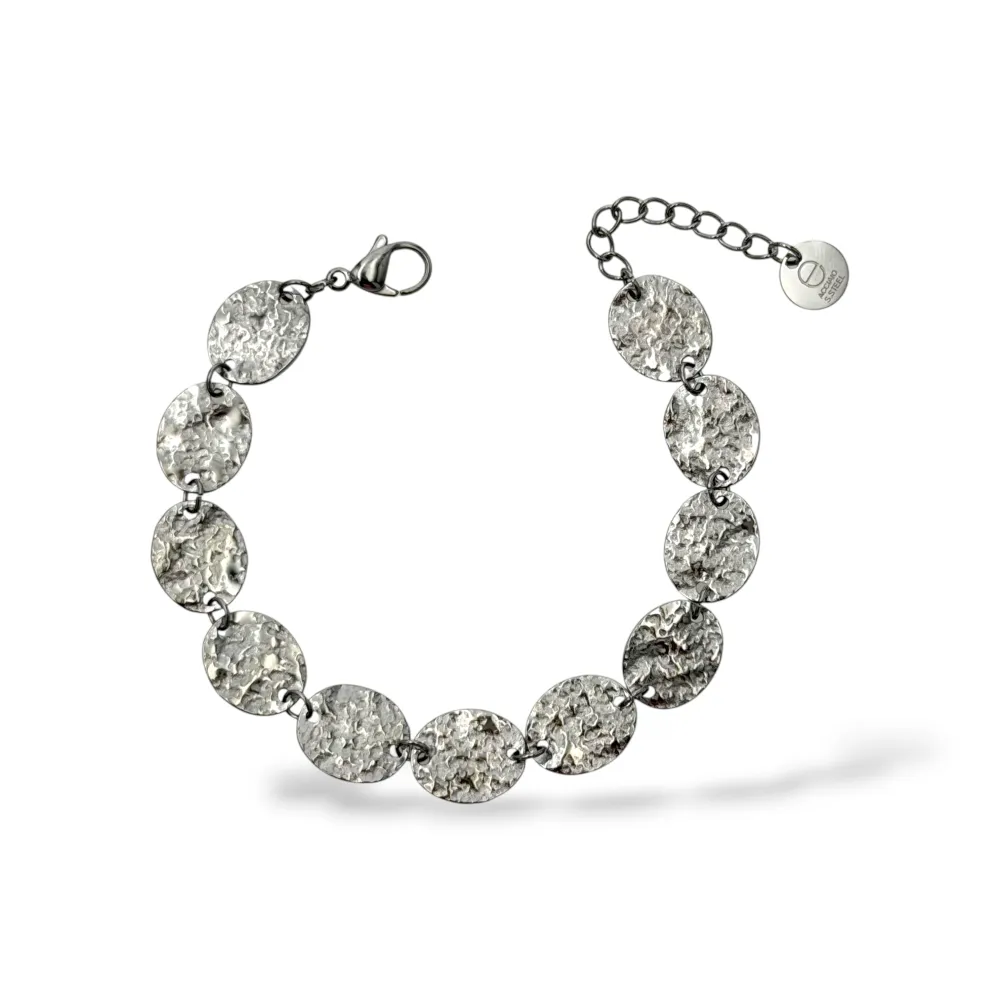 [BR-795-17232] Ovale-Bracciale in Acciaio - BR-795-17232 (Argento)
